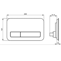 Villeroy & Boch ViConnect Toilet Flush Plate 200G - Glass - Available in Various Colours