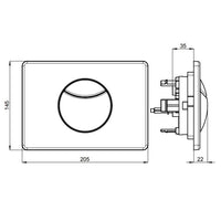 Villeroy & Boch ViConnect Toilet Flush Plate 100S -  Available in Various Colours