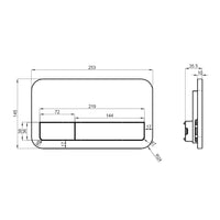 Villeroy & Boch ViConnect Toilet Flush Plate 200S - Available in Various Colours