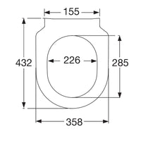 Villeroy & Boch Avento Toilet Seat and Cover SlimSeat - White Alpin