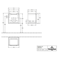 Villeroy & Boch Subway 2.0 Vanity Unit, 1 Drawer - 440 x 420 x 352 mm