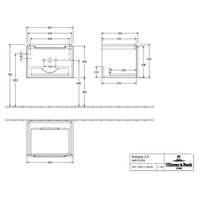 Villeroy & Boch Subway 2.0 Vanity Unit, 1 Drawer - 587 x 420 x 454 mm