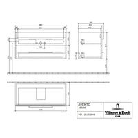 Villeroy & Boch Avento Vanity Washbasin - 1000 x 470 x 180 mm