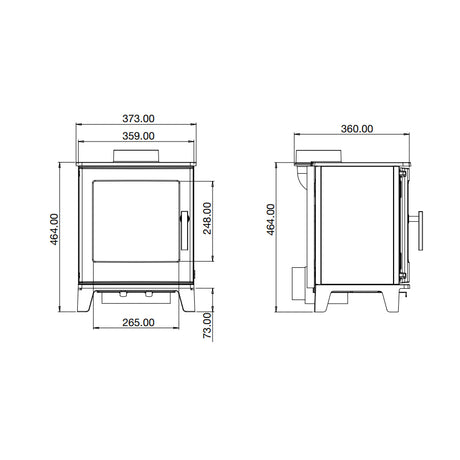 ACR Woodpecker WP4 Wood Burning Cast Iron Stove - EcoDesign Ready