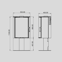 ACR Osprey eVe Wood Burning Stove - Pedestal Base