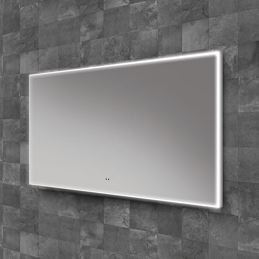 HIB Air LED Illuminated Bathroom Mirror - With Heated Pads and Adjustable LED Temperature