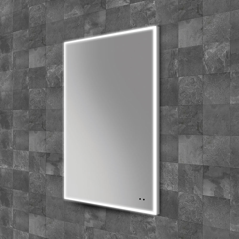 HIB Air LED Illuminated Bathroom Mirror - With Heated Pads and Adjustable LED Temperature