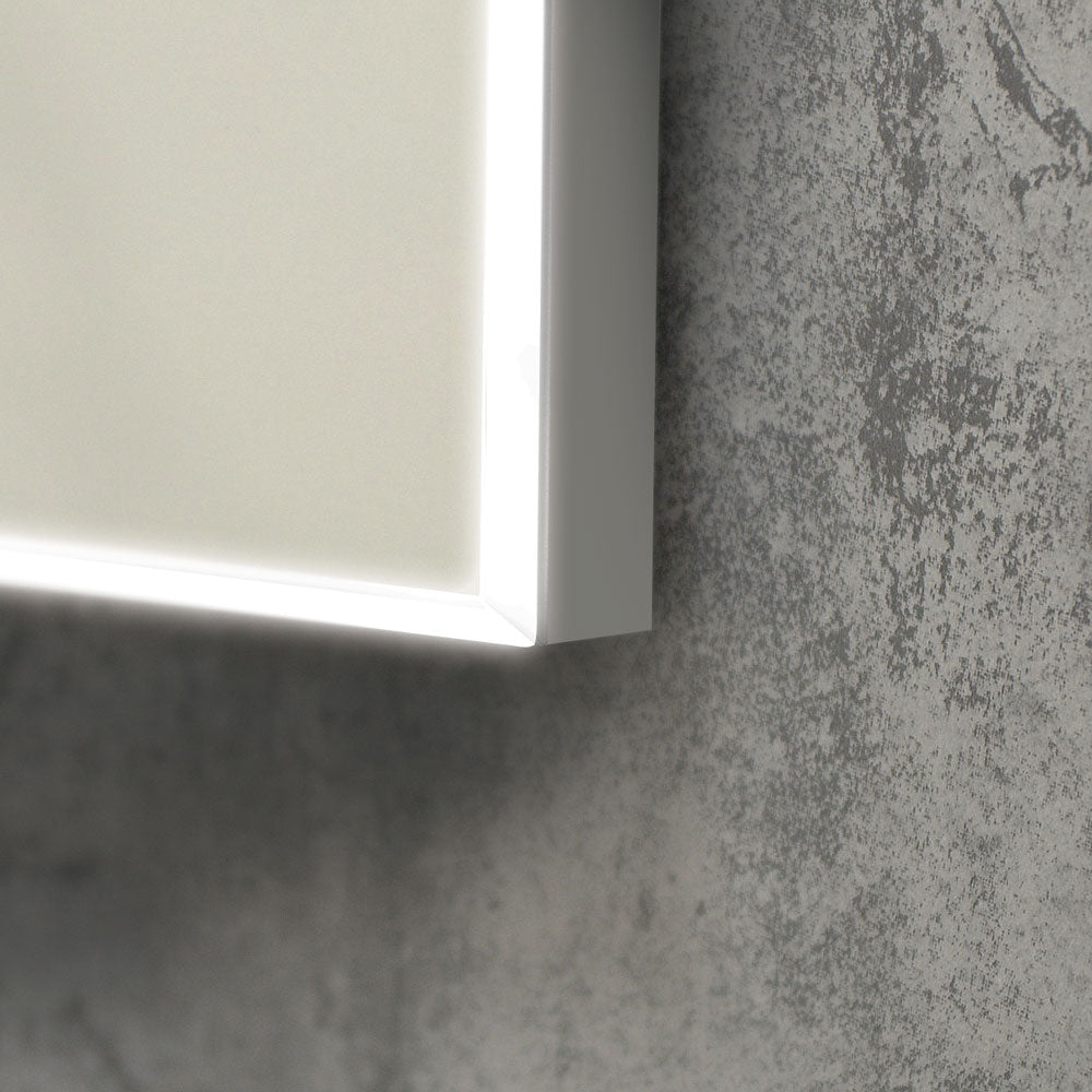 HIB Air LED Illuminated Bathroom Mirror - With Heated Pads and Adjustable LED Temperature