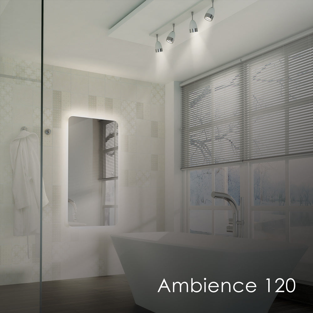 HIB Ambience Bathroom Mirror - With LED Lighting & Heated Pads