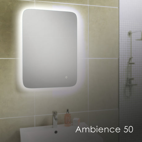 HIB Ambience Bathroom Mirror - With LED Lighting & Heated Pads