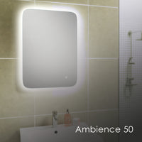 HIB Ambience Bathroom Mirror - With LED Lighting & Heated Pads