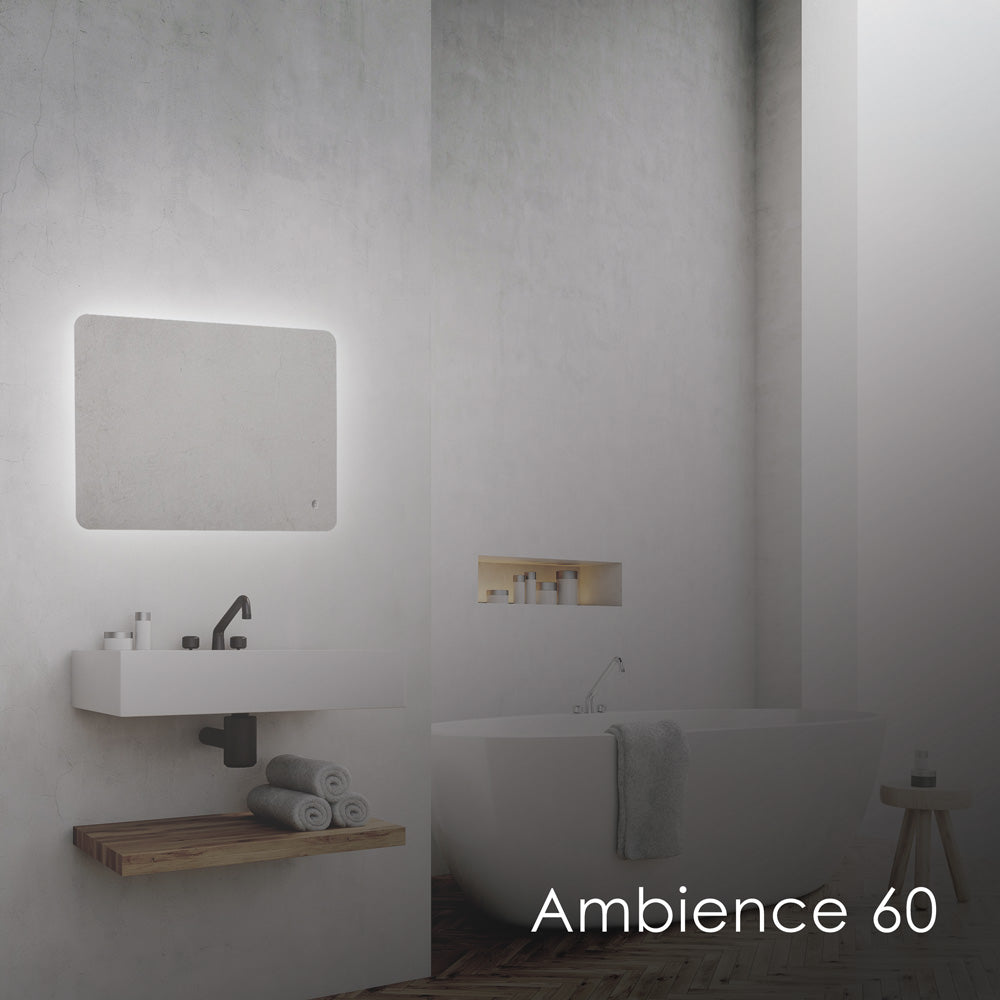 HIB Ambience Bathroom Mirror - With LED Lighting & Heated Pads