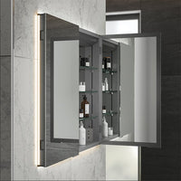 HIB Atrium Semi-Recessed Illuminated Mirrored Cabinet
