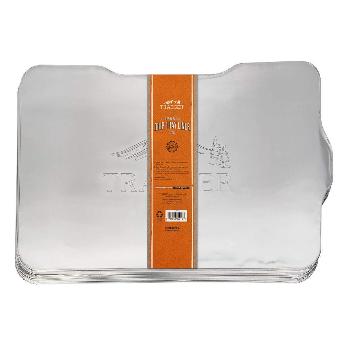 Traeger Cooking Accessories - Ironwood 885 Drip Tray Liner - 5 Pack