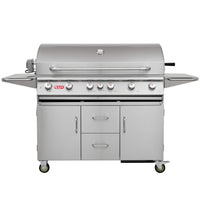 Bull BBQ Diablo Cart Gas BBQ with Lights System and Rotisserie Kit - 6 Burners