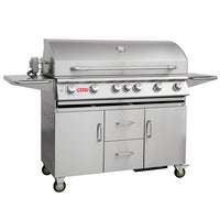 Bull BBQ Diablo Cart Gas BBQ with Lights System and Rotisserie Kit - 6 Burners