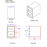 Bull BBQ Component Double Drawer