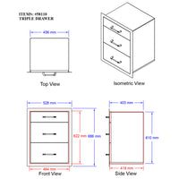 Bull BBQ Component Triple Drawer