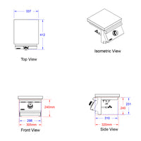 Bull BBQ Component Slide-In Single Side Burner