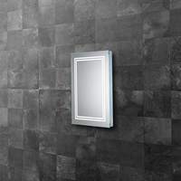 HIB Boundary LED Illuminated Bathroom Mirror - With Built in Charging Sockets and Heated Pad