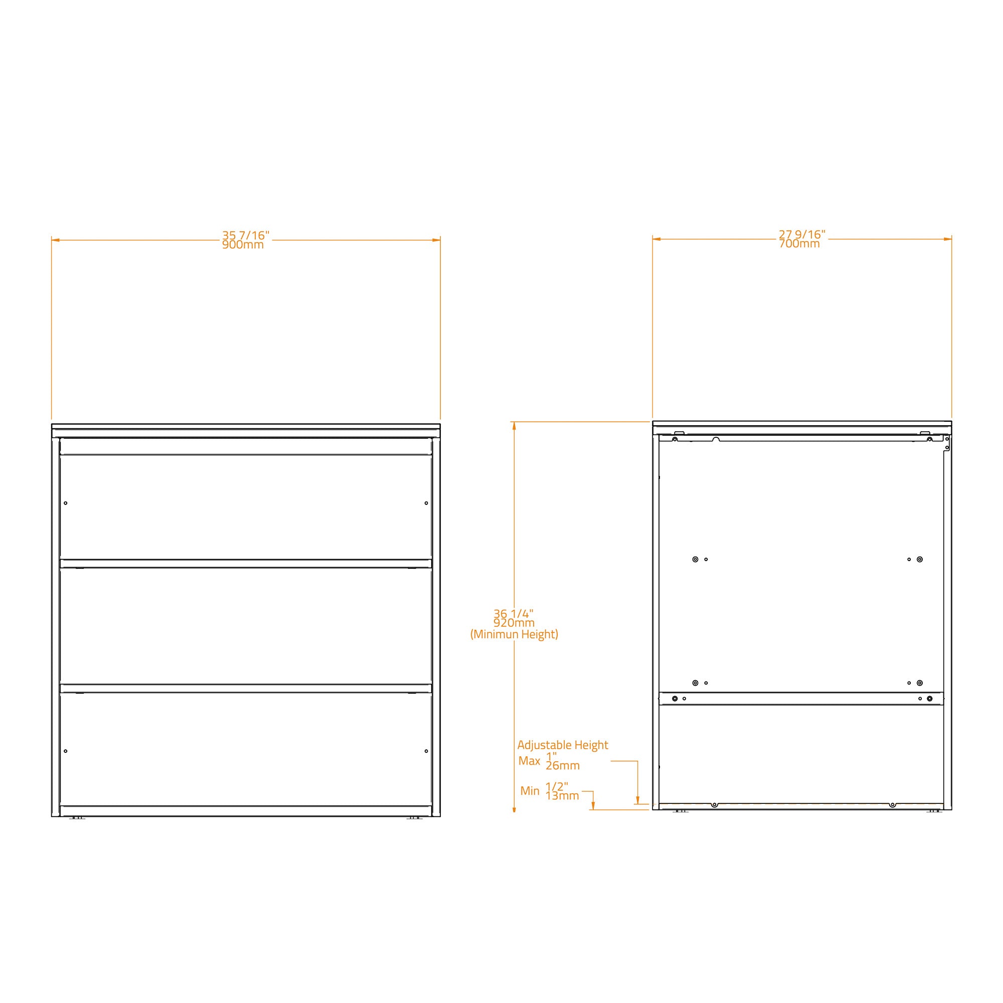 Brabura CT 90 Open Cabinet