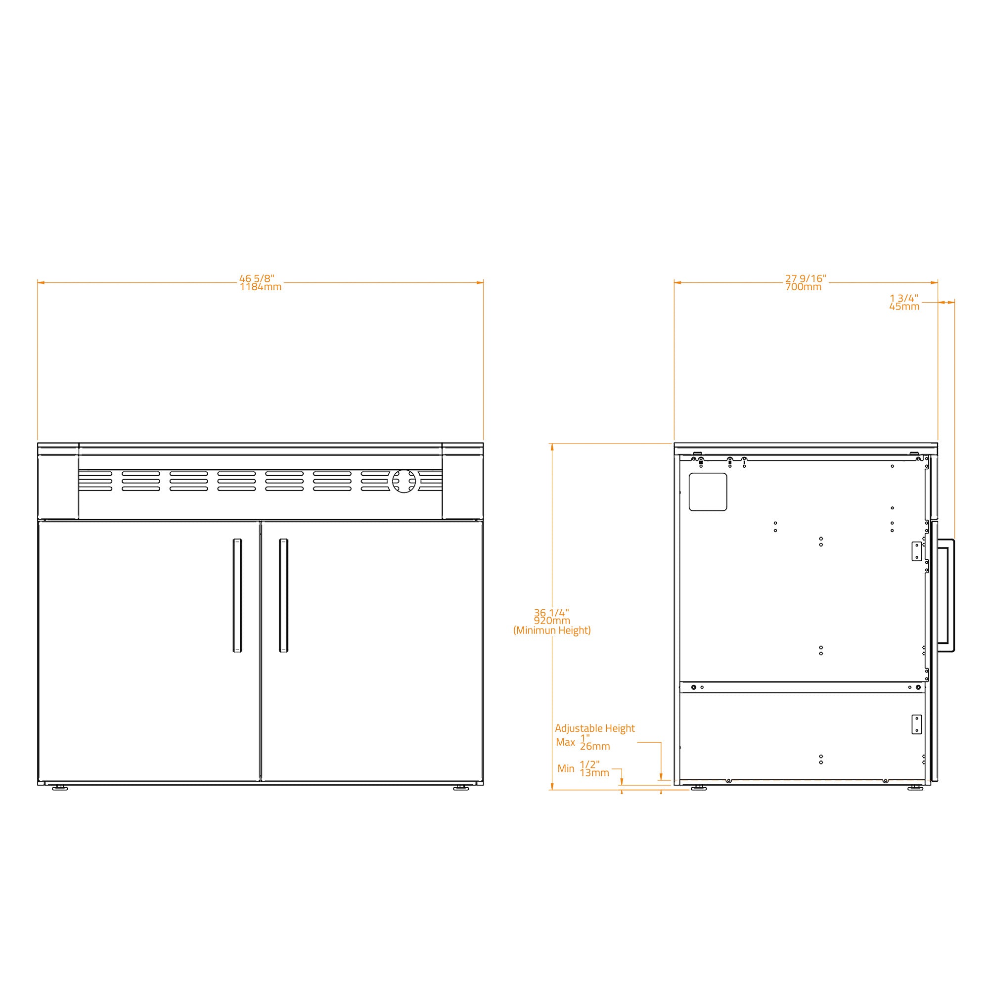 Brabura KC 120 Grill Cabinet