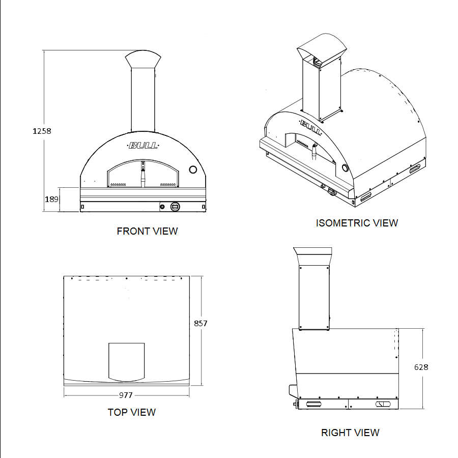 Bull BBQ Bull Extra Large Pizza Oven - LPG Gas Fuelled
