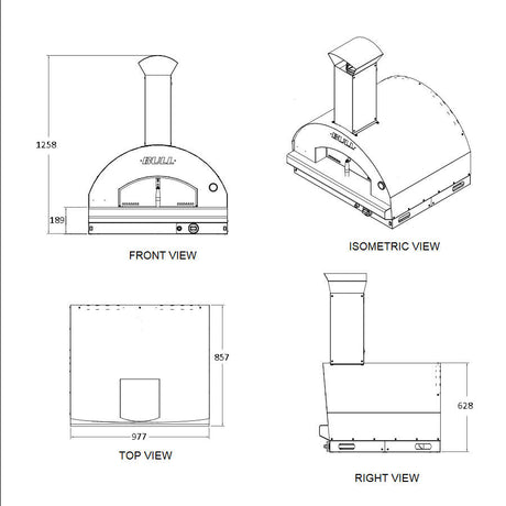 Bull BBQ Bull Extra Large Pizza Oven - LPG Gas Fuelled