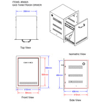 Bull BBQ Component Gas Tank / Trash Drawer