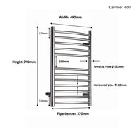 JIS - Ouse Heated Towel Rail - Satin stainless steel