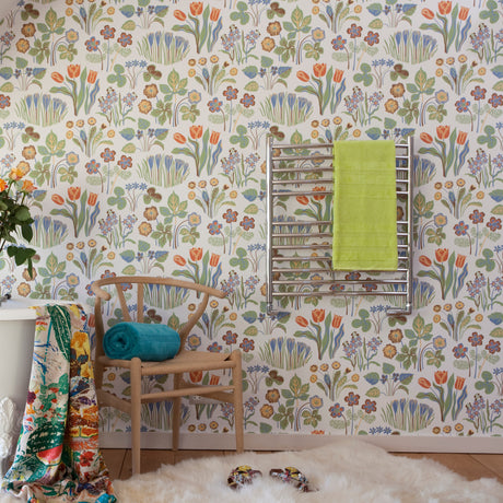 JIS - Camber Heated Towel Rail - Polished stainless steel