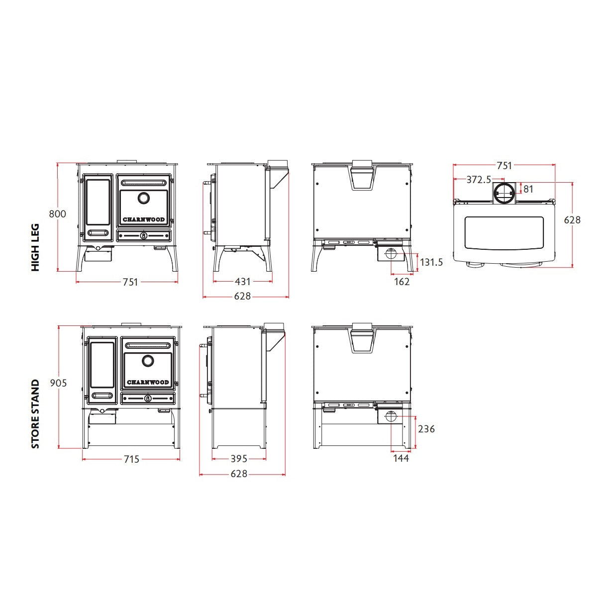 Charnwood Haven Wood Burning Cook Stove