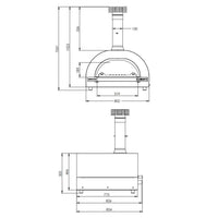 Clementi GOLD Wood Fired Pizza Oven - Small (60x60cm) - Free Tool Set Included