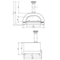 Clementi GOLD Wood Fired Pizza Oven - Medium (80x60cm) - Free Tool Set Included