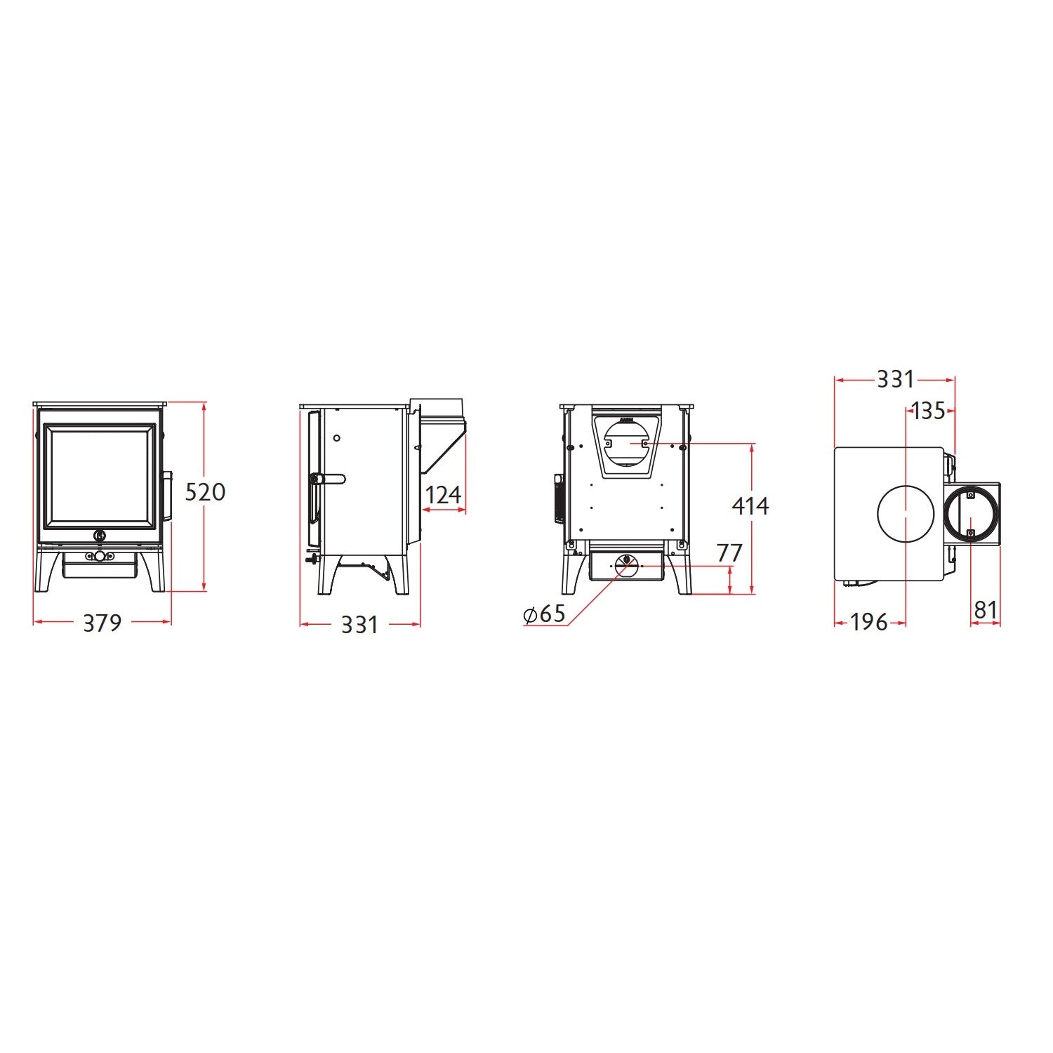 Charnwood Cranmore 3 Eco Wood Burning Stove - DEFRA Approved - EcoDesign Ready