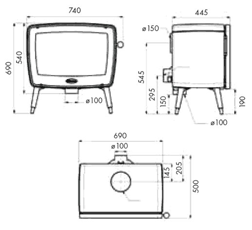 Dovre Vintage 50 Wood Burning Stove - EcoDesign Ready