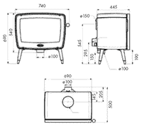 Dovre Vintage 50 Wood Burning Stove - EcoDesign Ready