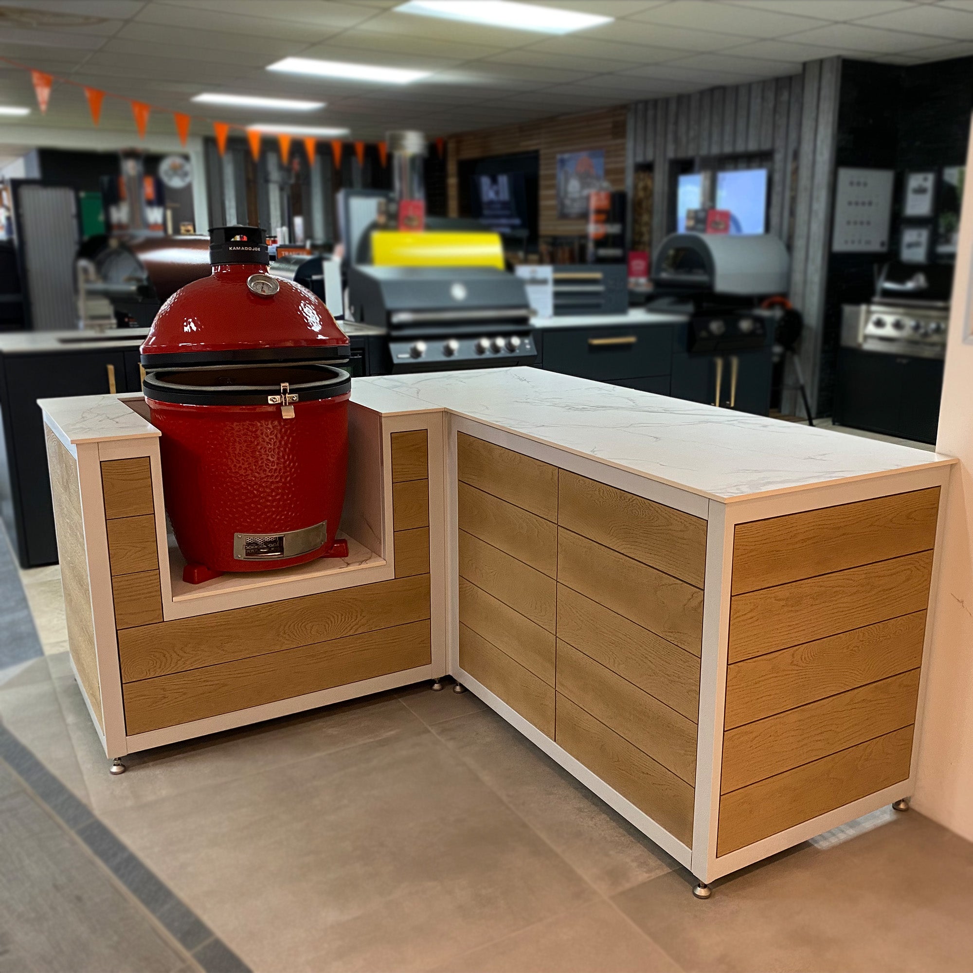 EO Outdoor Kitchen Including Kamado Joe Classic III BBQ Grill Smoker - Ex Display Model