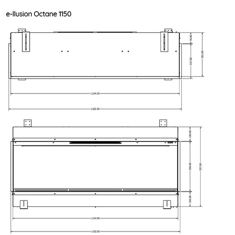 Evonic e-llusion Octane 1150 Electric Inset Fire