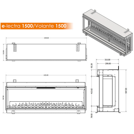 Evonic Volante 1500 Electric Fire