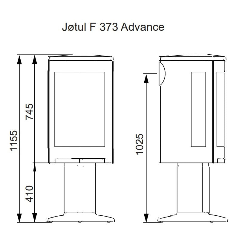 Jotul F373 V2 Advance Gloss White Enamel Wood Burning Stove