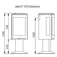 Jotul F373 V2 Advance Gloss White Enamel Wood Burning Stove
