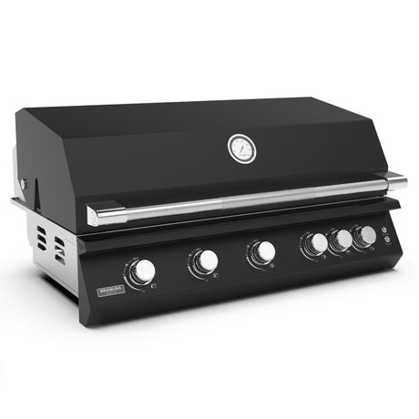 Brabura Fusion 500 Matte Black Built-In Gas BBQ