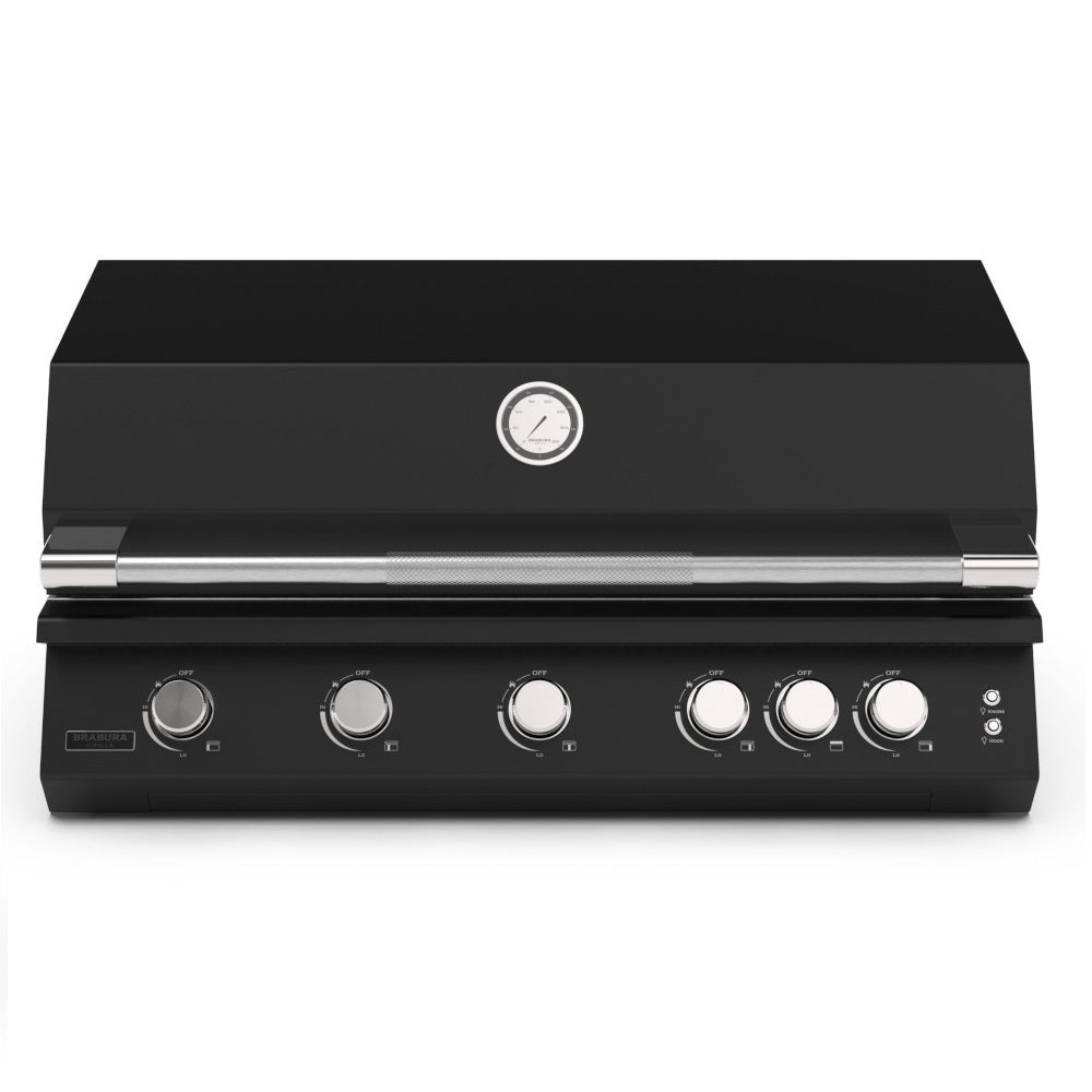 Brabura Fusion 500 Matte Black Built-In Gas BBQ