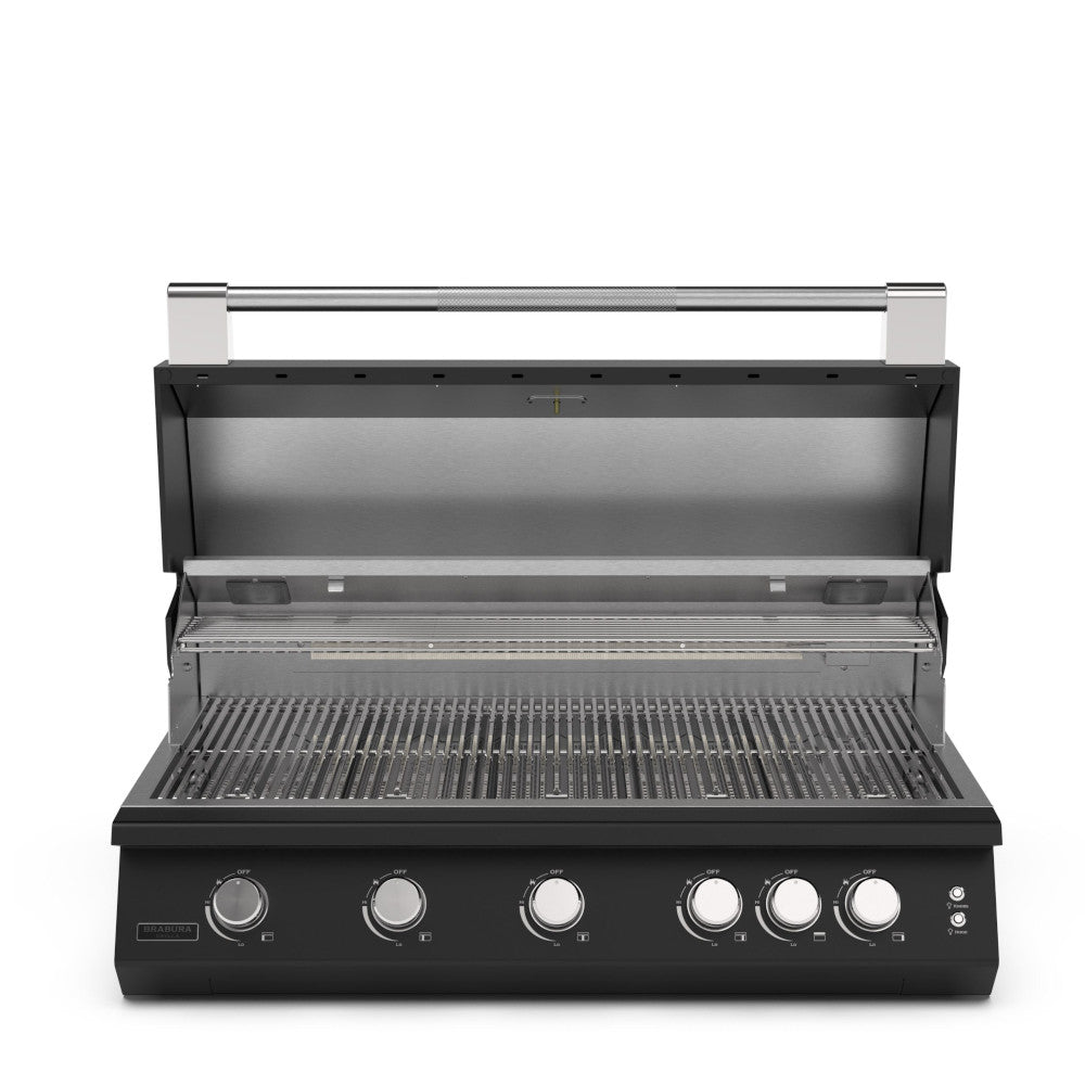 Brabura Fusion 500 Matte Black Built-In Gas BBQ