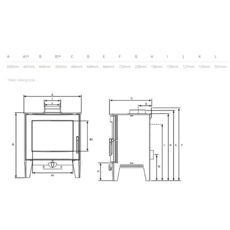 Stovax Futura 8 Wood Burning Stove - Showroom Exclusive