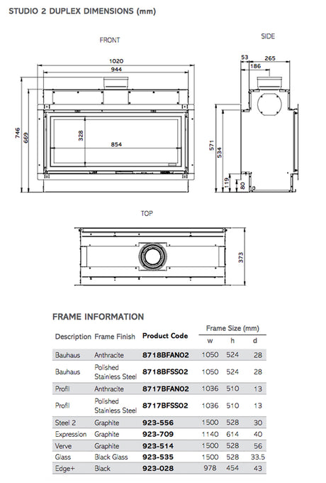 Gazco Studio Duplex Glass Fronted Inset Gas Fire - Balanced Flue