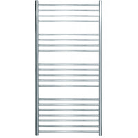 JIS - Ashdown Heated Towel Rail - Satin stainless steel