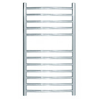 JIS - Camber Heated Towel Rail - Satin stainless steel