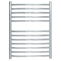 JIS - Camber Heated Towel Rail - Satin stainless steel